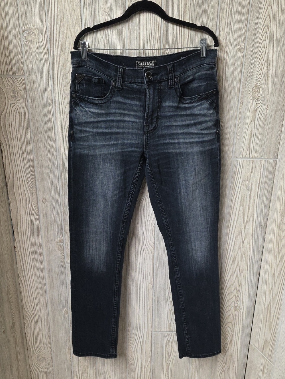 Salvage Riot Taper Stretch Jeans Mens Size 33x32 Buckle Jeans